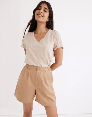 Madewell + Midmont Pleated Shorts: Tencel Lyocell Edition