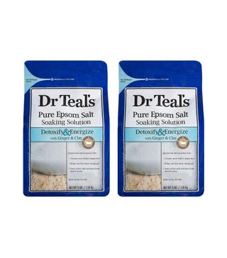 Dr. Teal's + Pure Epsom Salt Bath Soaking Solution, Detoxify and Energize With Ginger and Clay