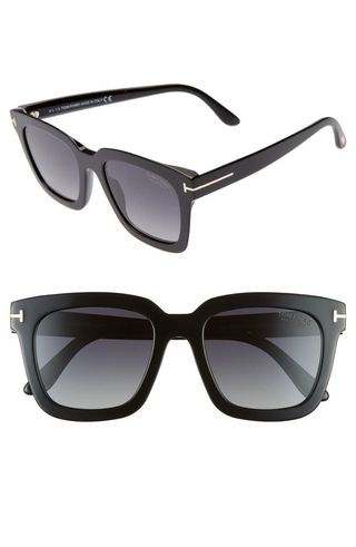 Tom Ford + Sari 52mm Square Polarized Sunglasses