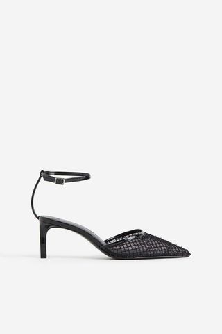 H&M + Ankle-Strap Mesh Heels