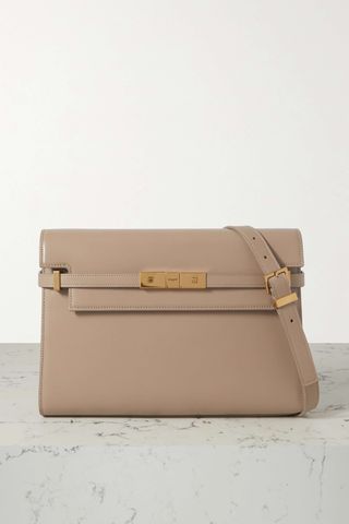 Saint Laurent + Manhattan Leather Shoulder Bag