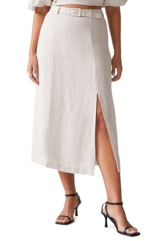 & Other Stories + Belted Linen Midi Skirt