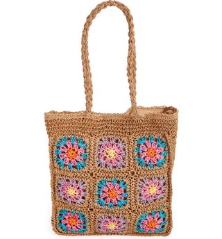 Topshop + Crochet Grab Bag Straw Tote