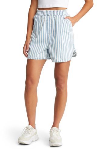 Vero Moda + Lines Stripe Cotton Shorts
