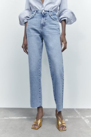 Zara + Z1975 High Rise Straight Jeans
