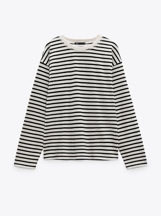 Zara + Oversized Striped T-Shirt