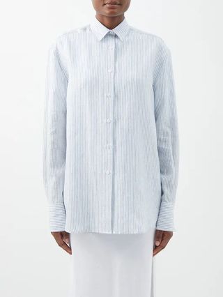 Another Tomorrow + Striped Linen Shirt