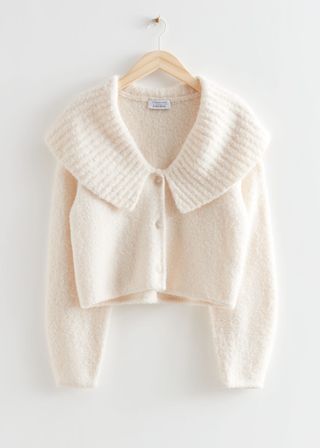 & Other Stories + Collared Bouclé Knit Cardigan