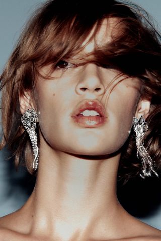 Zara + Cascading Rhinestone Earrings