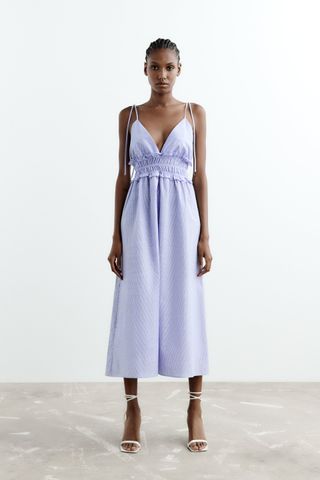 Zara + Striped Midi Dress