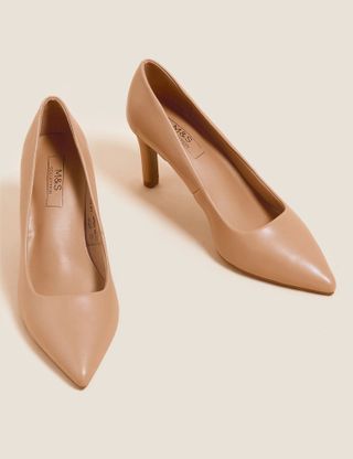 M&S Collection + Stiletto Heel Pointed Court Shoes