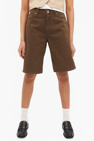 Monki + Brown Bermuda Shorts