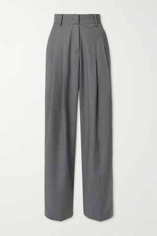 The Frankie Shop + Gelso Pleated Straight-Leg Pants