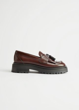 & Other Stories + Chunky Leather Tassle Loafers