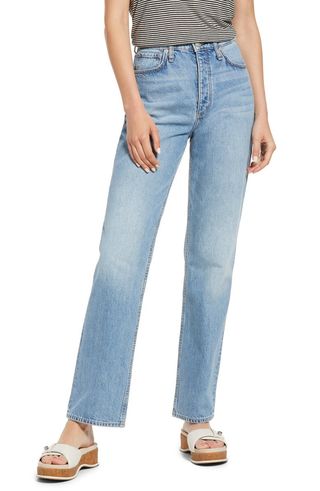 Rag & Bone + Alex Nonstretch High Waist Straight Leg Jeans