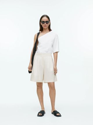 Arket + Oversized Linen Blend Shorts