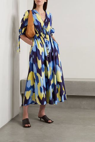 Altuzarra + Donrine Printed Cotton-Blend Midi Dress