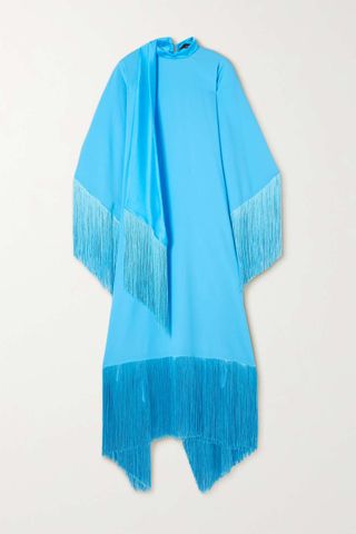 Taller Marmo + + Net Sustain Mrs. Ross Fringed Crepe Kaftan