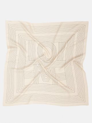 Toteme + Monogram-Embroidered Silk Scarf