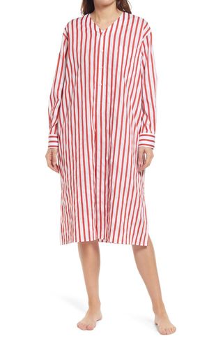 Sleepy Jones + Stripe Cotton Sateen Nightgown