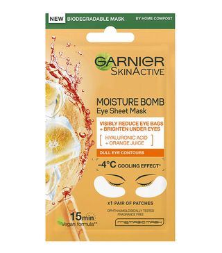 Garnier + Hyaluronic Acid and Orange Juice Hydrating Brightening Eye Sheet Mask
