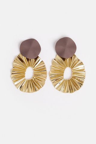 Karen Millen + Gold Plated Statement Earrings