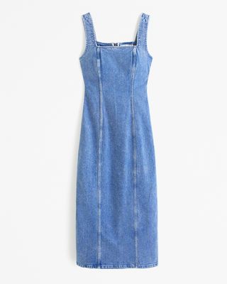 Abercrombie and Fitch + Denim Column Midi Dress