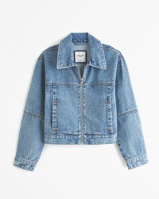 Abercrombie and Fitch + Denim Zip Jacket