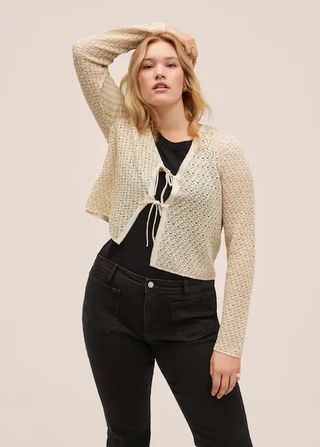 Mango + Lurex Knitted Cardigan