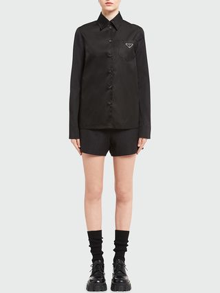 Prada + Popeline Re-Nylon Button-Up Shirt