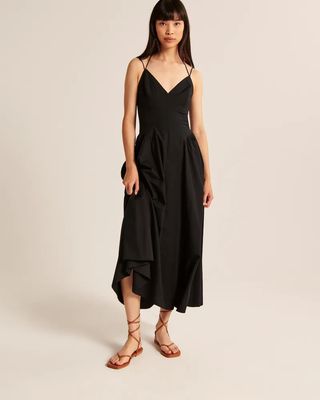 Abercrombie & Fitch + Strappy Plunge Corset Maxi Dress