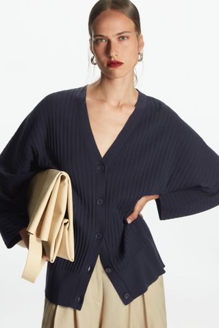 COS + Loose-Fit Ribbed Cardigan