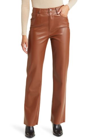 Steve Madden + Josie Faux Leather Five Pocket Pants