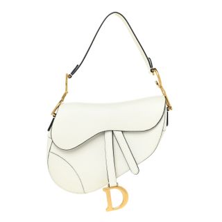 Christian Dior + Pre-Owned Grained Calfskin Saddle Bag