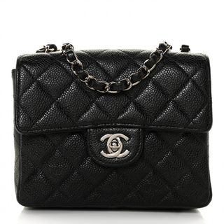 Chanel + Pre-Owned Caviar Quilted Mini Square Flap