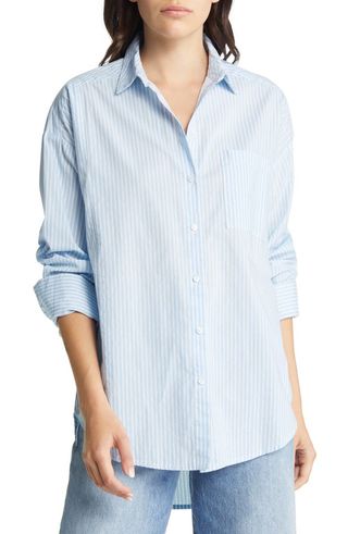 Vero Moda + Stripe Oversize Cotton Shirt