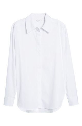 Good American + Unisex Stretch Cotton Blend Button-Up Shirt