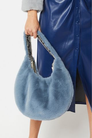 Jayley + Blue Faux Fur Bag