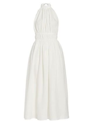 Piece of White + Giuliana Open-Back Halter Dress