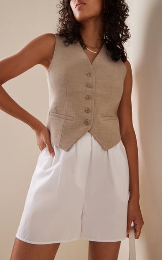 The Frankie Shop + Gelso Woven Waistcoat