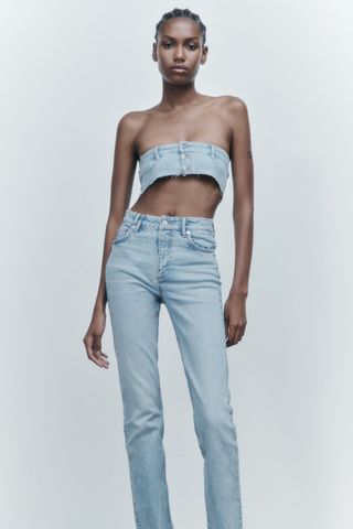Zara + Split Slim Jeans