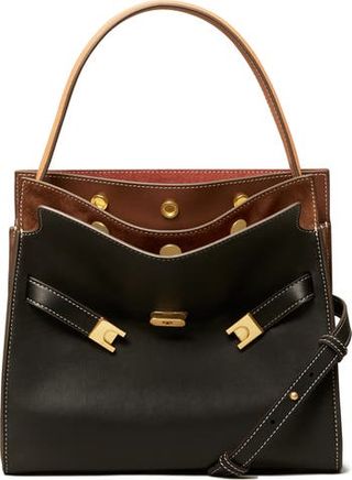 Tory Burch + Lee Radziwill Small Leather Double Bag