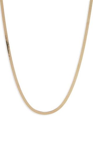 Argento Vivo Sterling Silver + Herringbone Chain Necklace