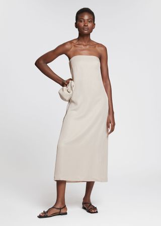 & Other Stories + Strapless Bustier Midi Dress