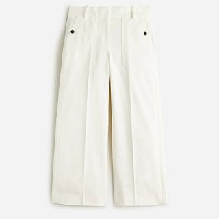 J.Crew + Wide-Leg Pant in Bi-Stretch Cotton