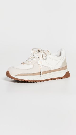 Madewell + Kickoff Trainer Sneakers in Neutral Colorblock Leather