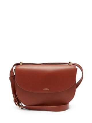 A.P.C + Genève Cross-Body Smooth-Leather Bag