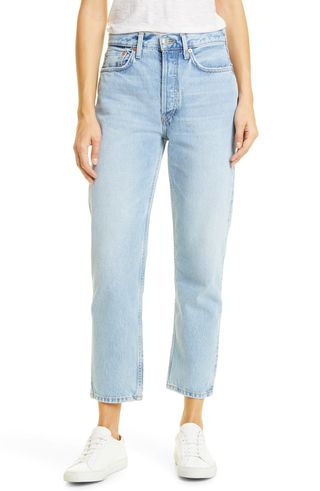 RE/DONE + '70s Ultra High Waist Stove Pipe Jeans