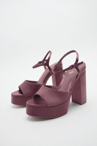 Zara + High Heel Platform Sandals