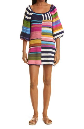 Farm Rio + Mixed Stripe Knit Dress